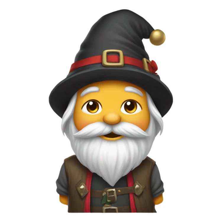 Black cat gnome sticker