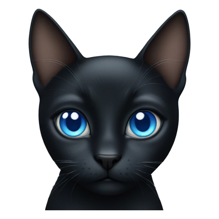 Black Cat with blue eyes sticker