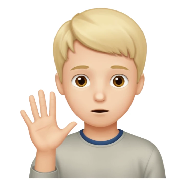 a boy acting this sentence "what do you think"
 sticker