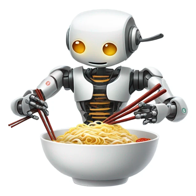 Robot ramen sticker