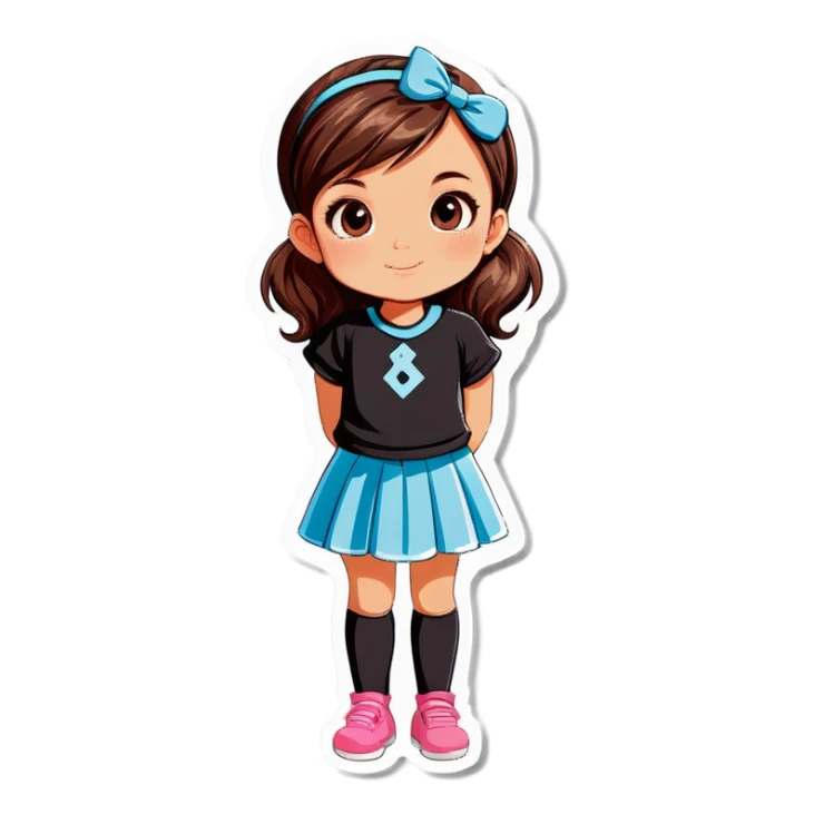 Girl with breces￼ sticker