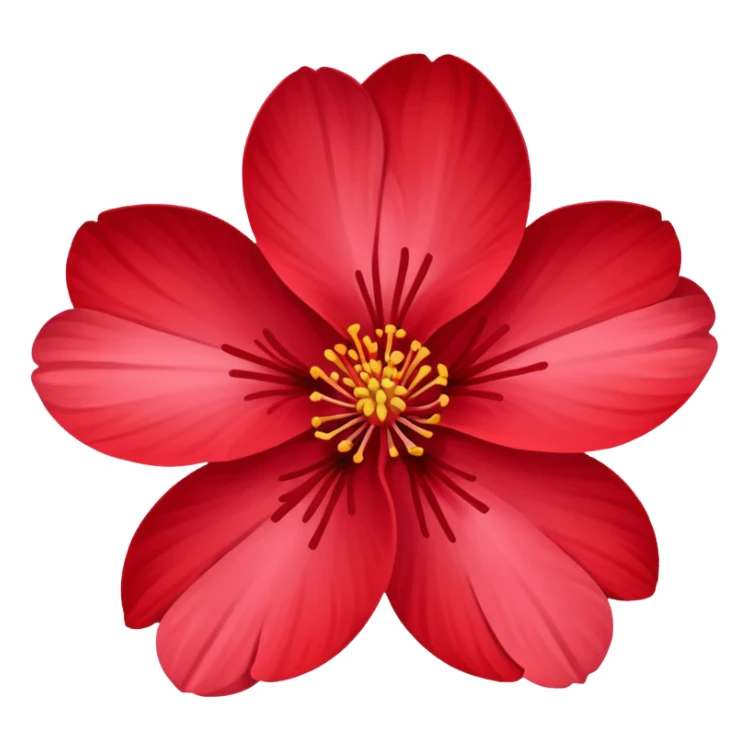 red sakura sticker