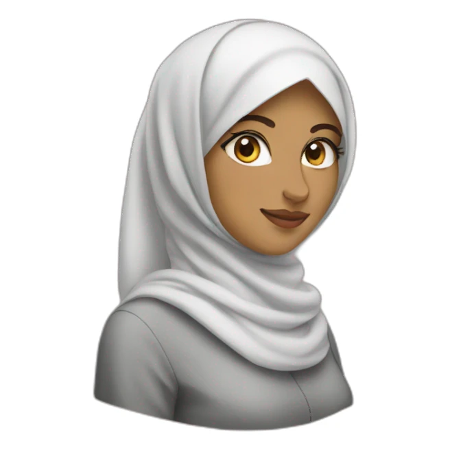 Saudi woman hijabi sticker