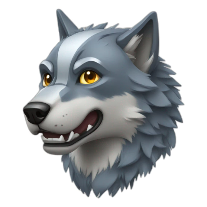 robot wolf sticker