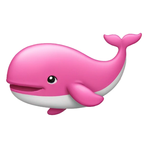 Pink whale sticker