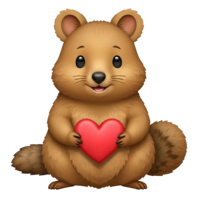Quokka holding a heart  sticker