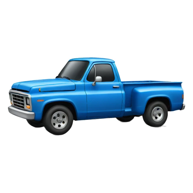 blue pickup truck side view sticker