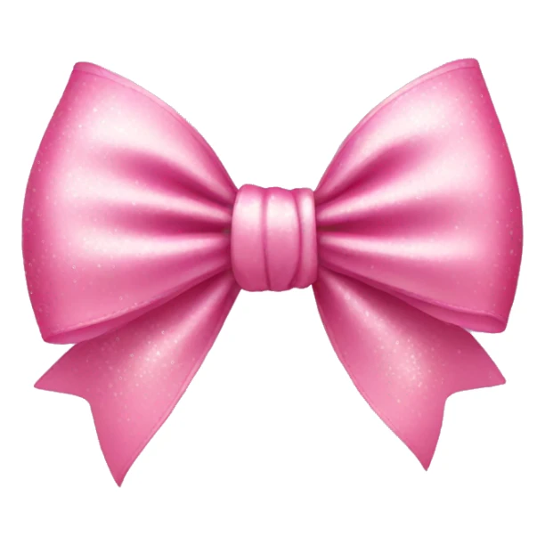 satin sparkly pink bow sticker