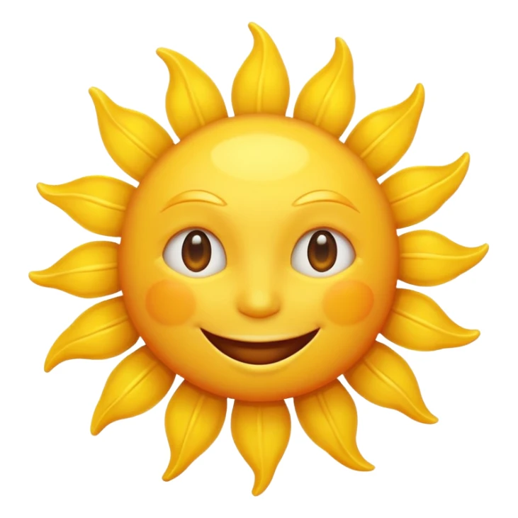 smiling sun, simple, cheerful sticker