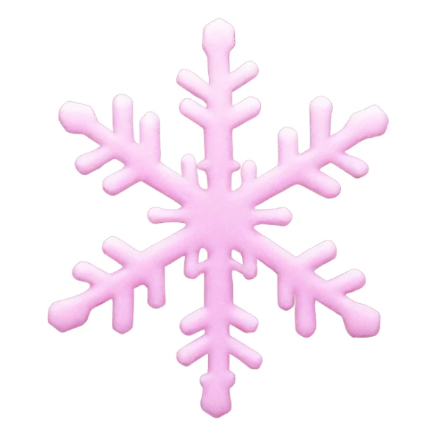 Pink snow flake sticker