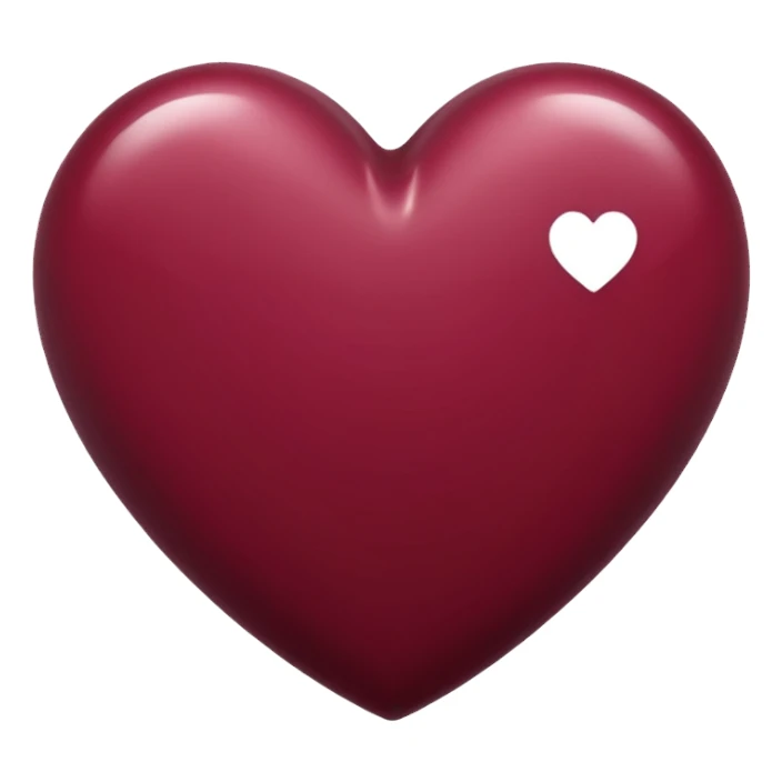 Burgundy heart sticker