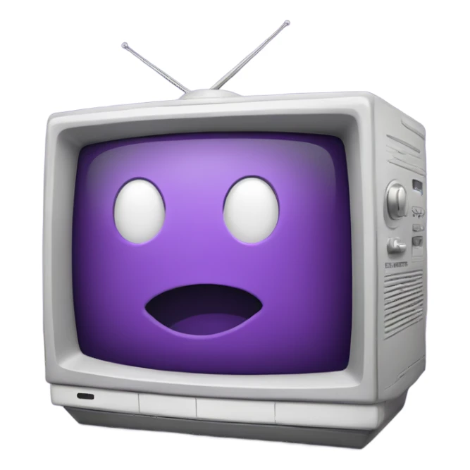 purple crt tv sticker