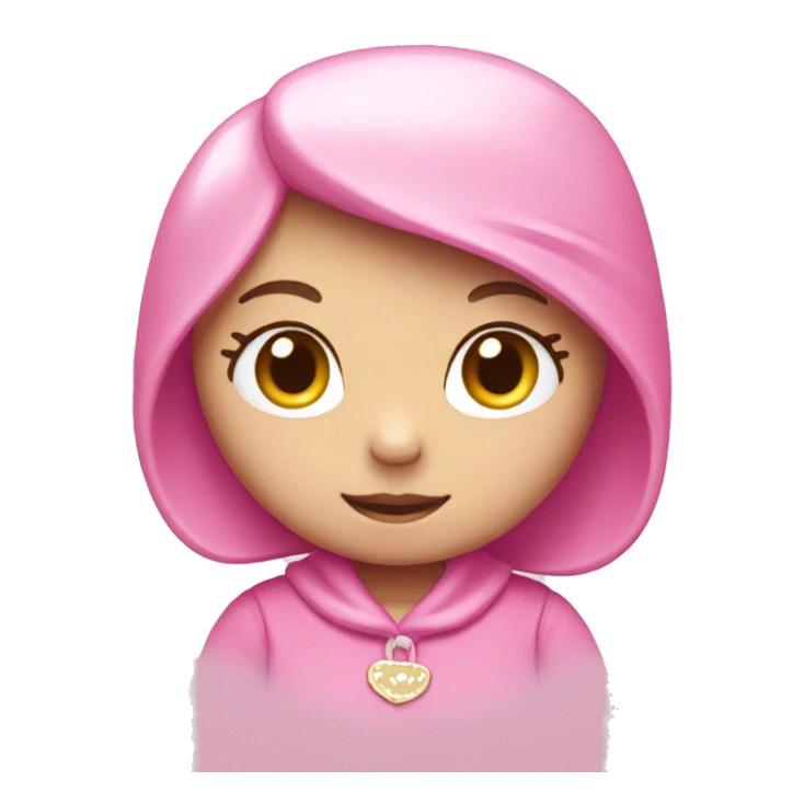 pink hello kitty shy  sticker