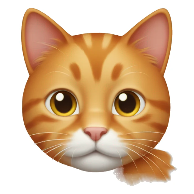 Ginger cat no white  sticker