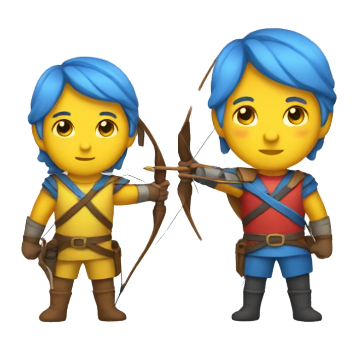 archer red blue and yellow color sticker