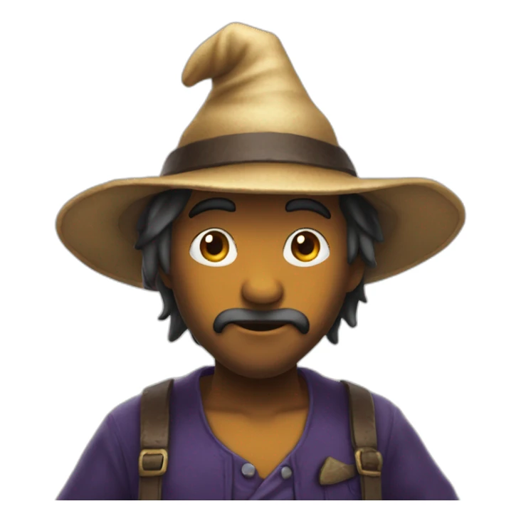 chat mignon chapeau sorcier sticker