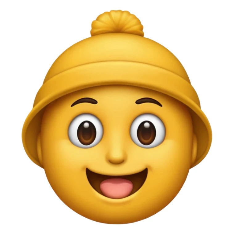 o um imoji com uma touca na cabeça e com um dedo na boca sticker