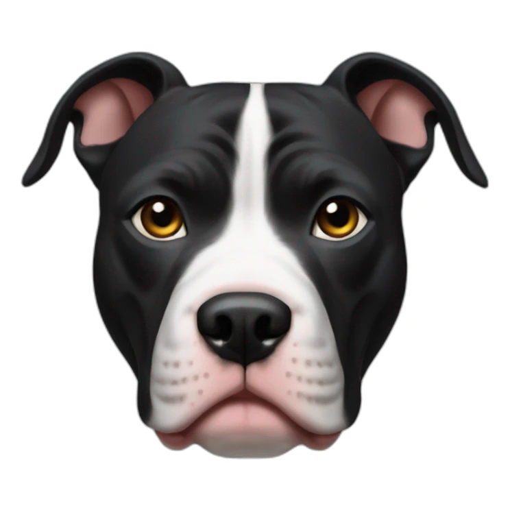 pitbull black tri with cropped ears sticker