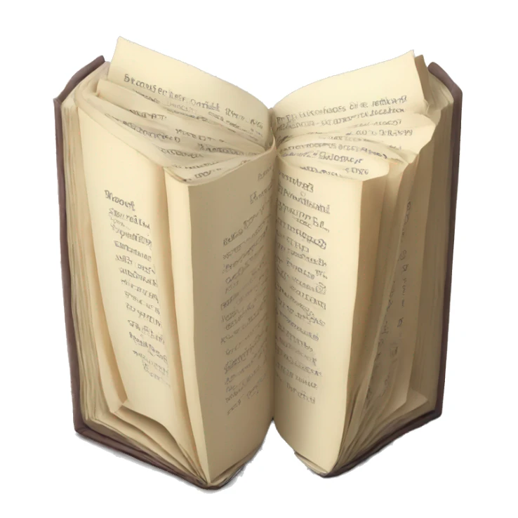 beautiful unfolded book sticker