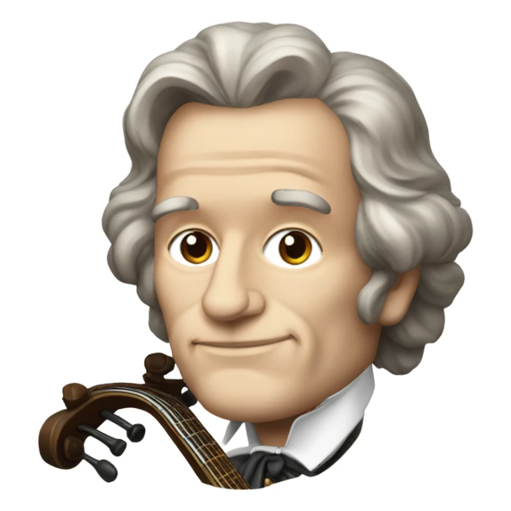 Beethoven big head banjo sticker