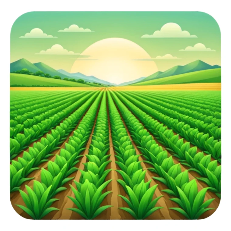 Rise crop field sticker