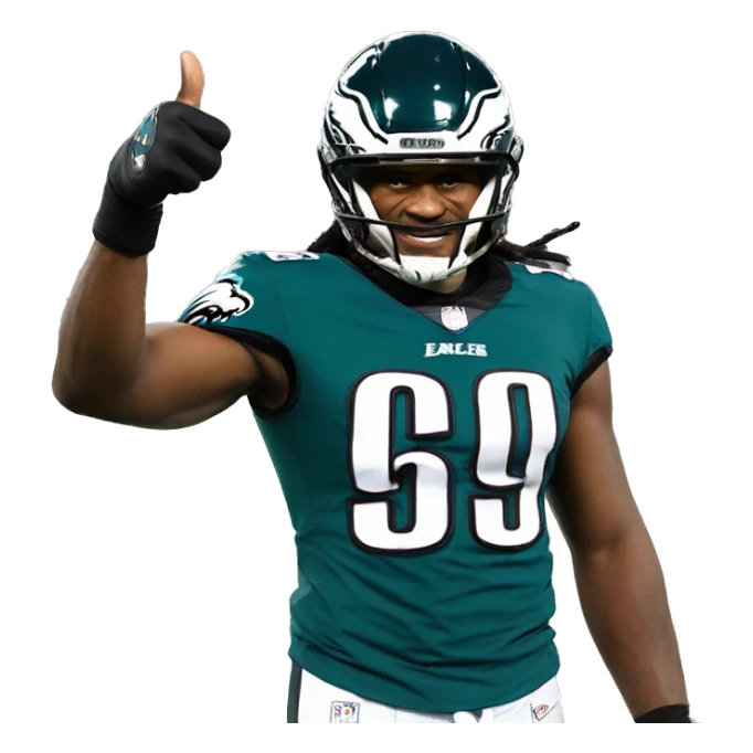 Eagles player thumbs up sticker