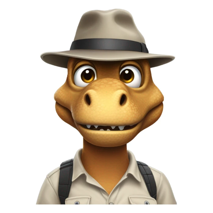 Dinosaurio con barba sticker