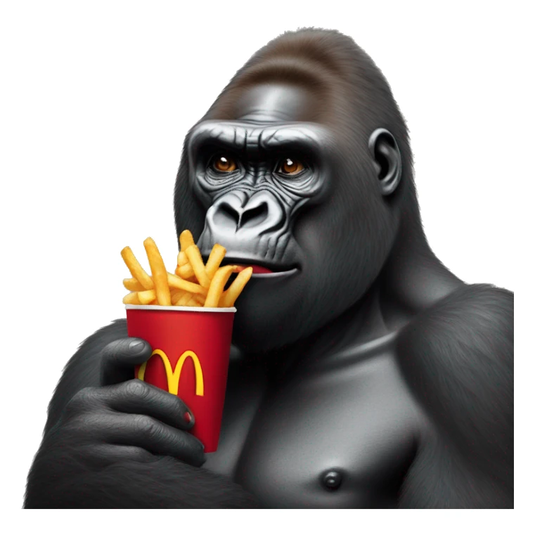 Gorilla eating mc Donald’s  sticker