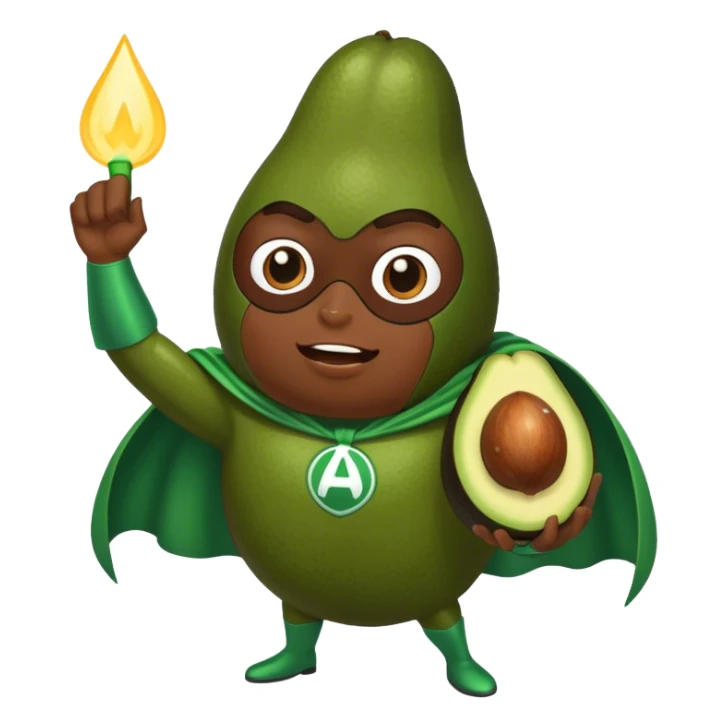 Wizard casting spells + Avocado superhero + Avocado superhero sticker
