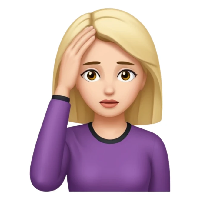 Actress dramatic faint backwards with hand on forehead sticker