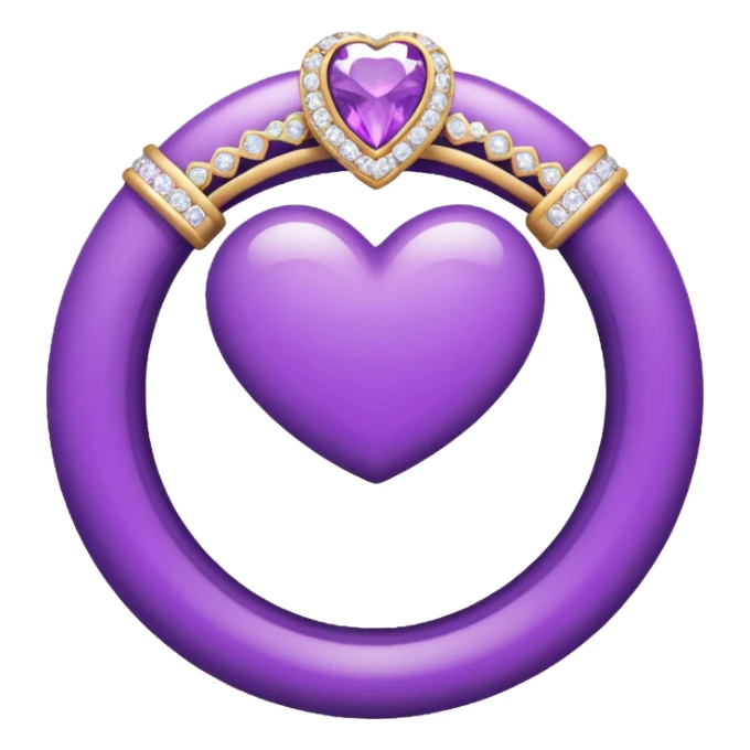 anel de casamento branco e roxo sticker