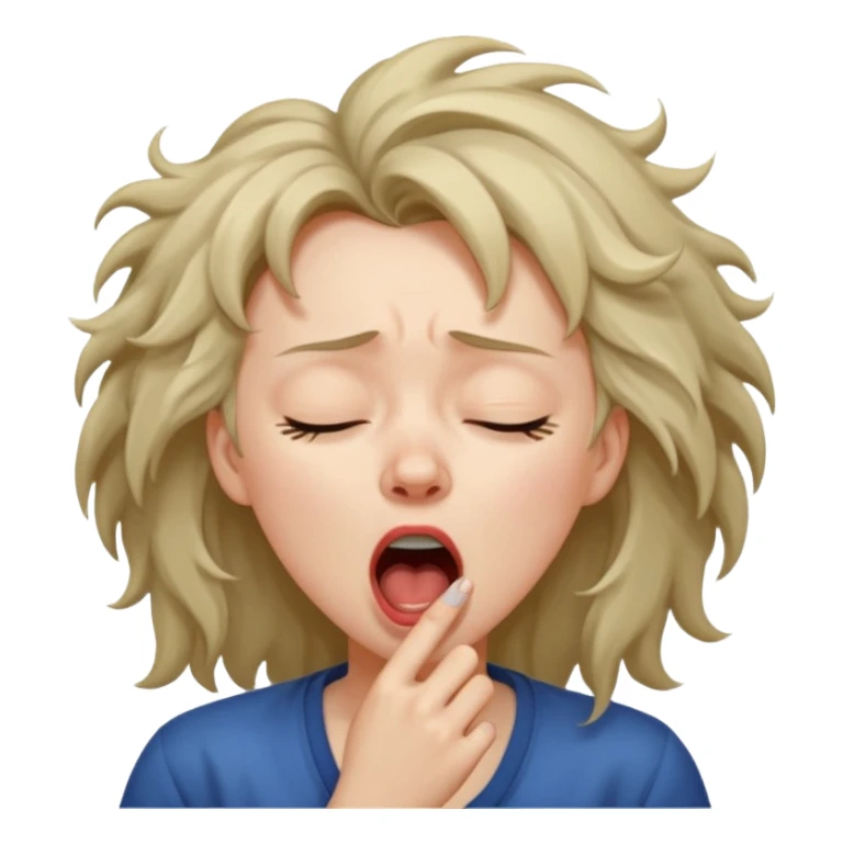 yawning woman sticker