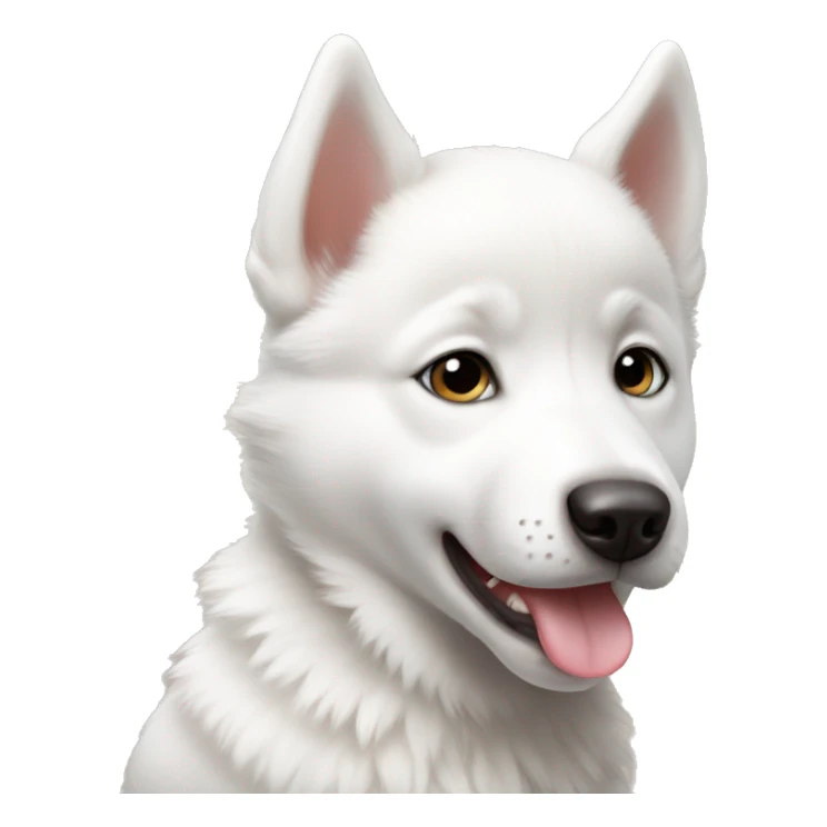 White Australian Husky Puppy sticker