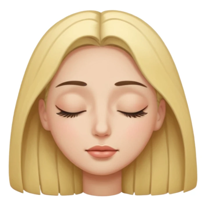 closed eye with extended eyelashes sticker