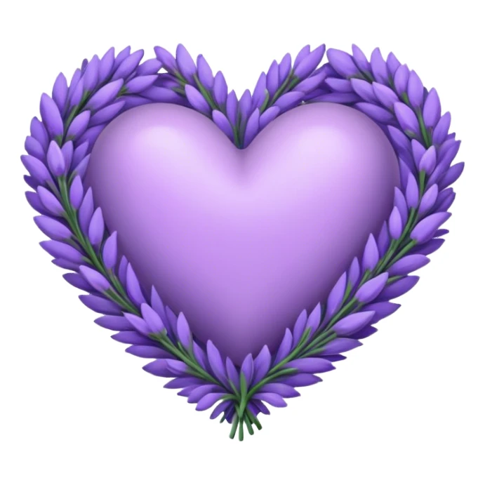 Lavender colored heart sticker