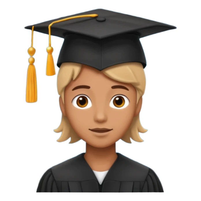 Graduation Cap in Space person sticker