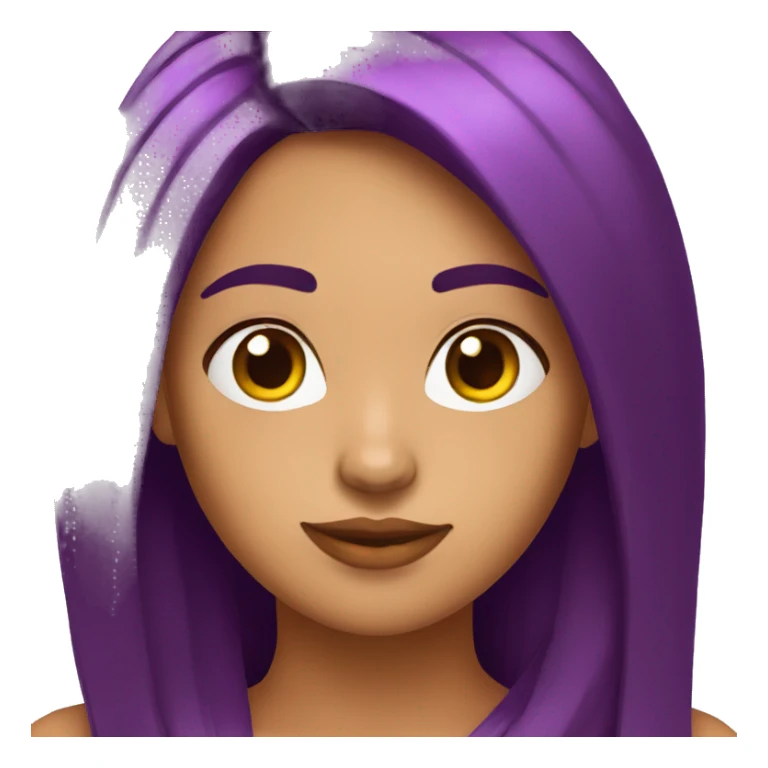 Chica con el pelo morado sticker