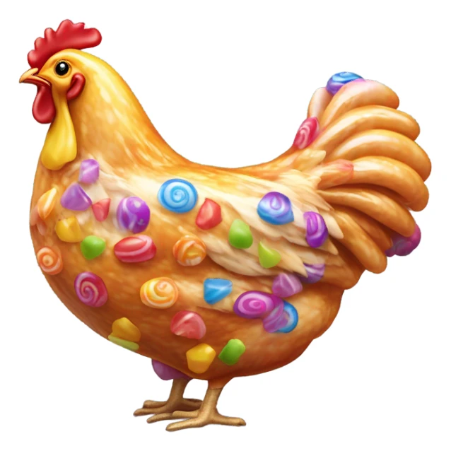 Chicken in candy sticker