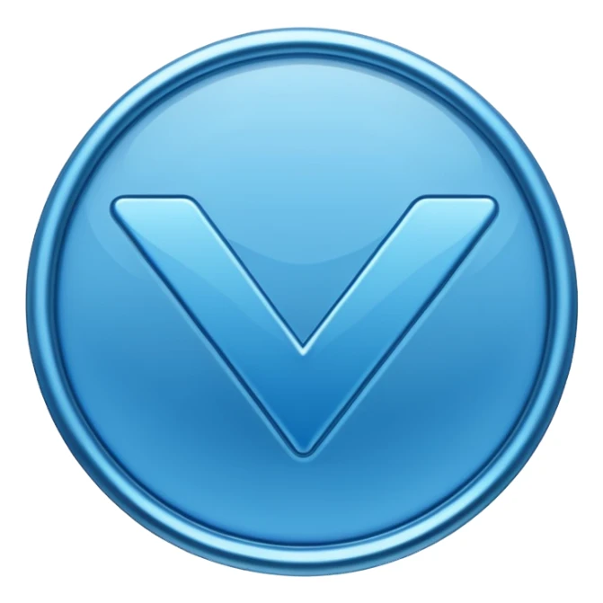blue verification checkmark, outlined, modern, no text sticker