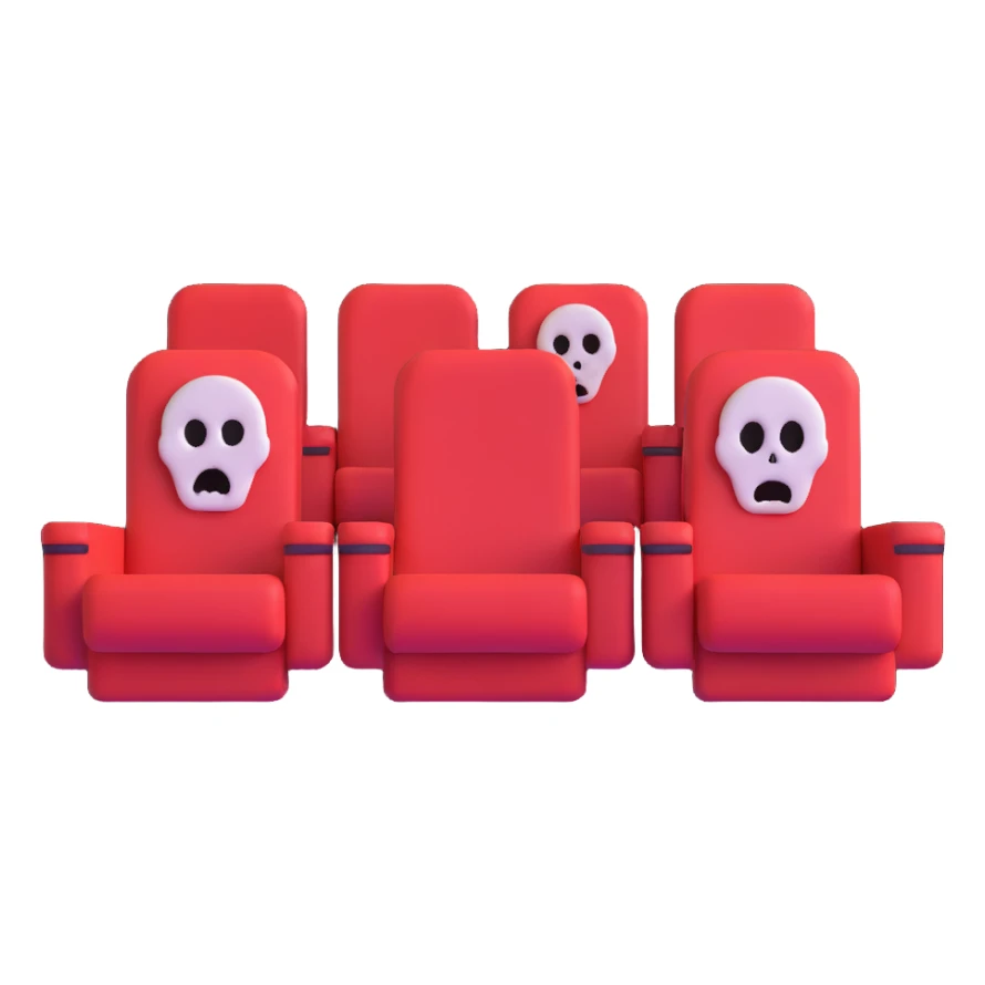 haunted cinema sticker