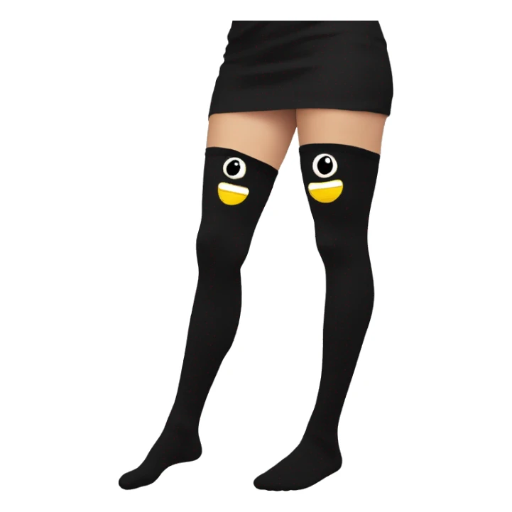 Black over knee socks sticker