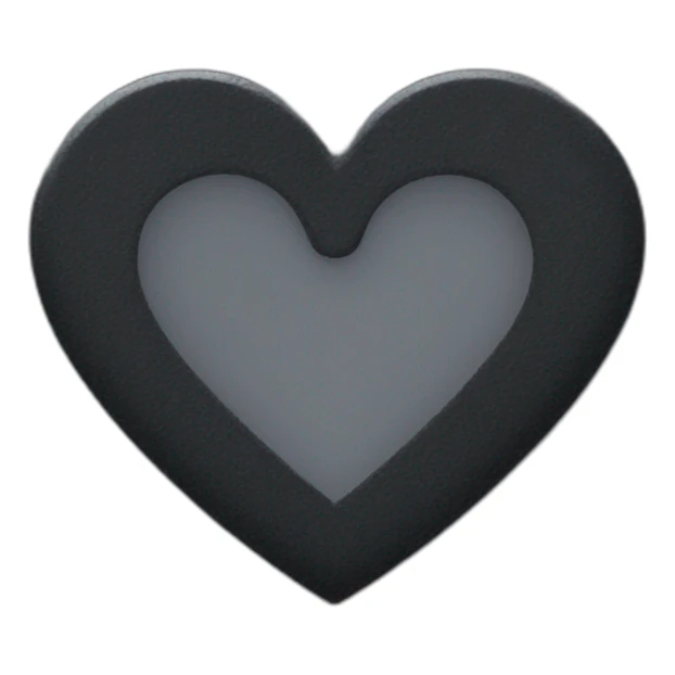 Coeur dégradé noir sticker