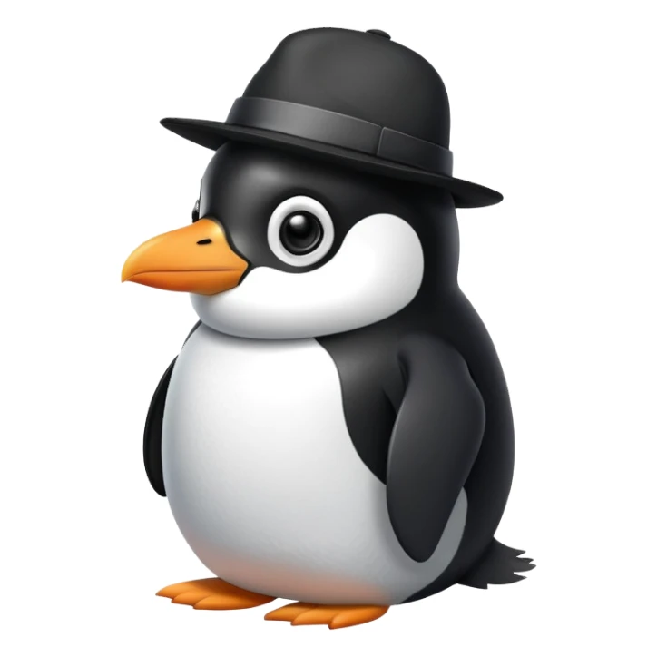 chim cánh cụt, đội mũ sticker