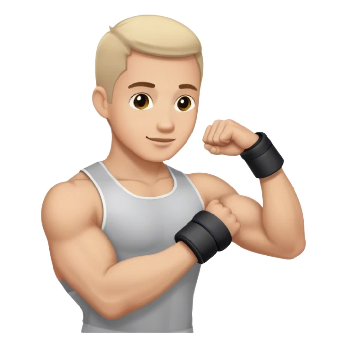 man wrist curl sticker