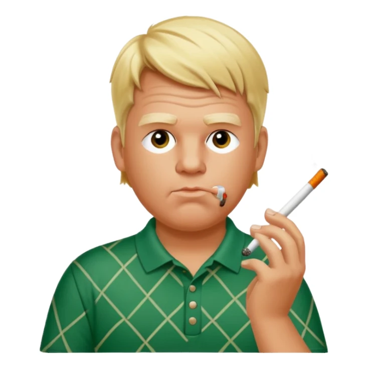John Daly ripping cigs hitting balls sticker