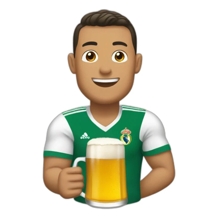 Ronaldo qui boit une bière sticker