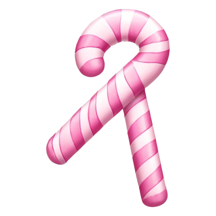Pastel pink candy cane with bow  sticker