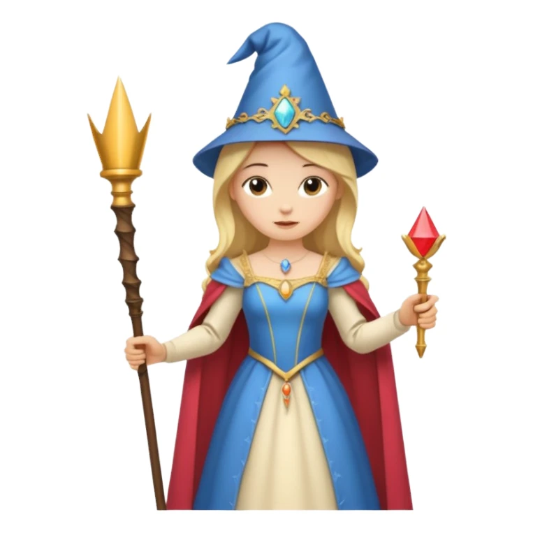 Medieval princess with cone hat sticker