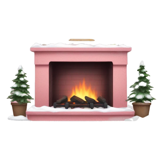 Winter Pink FirePlace sticker