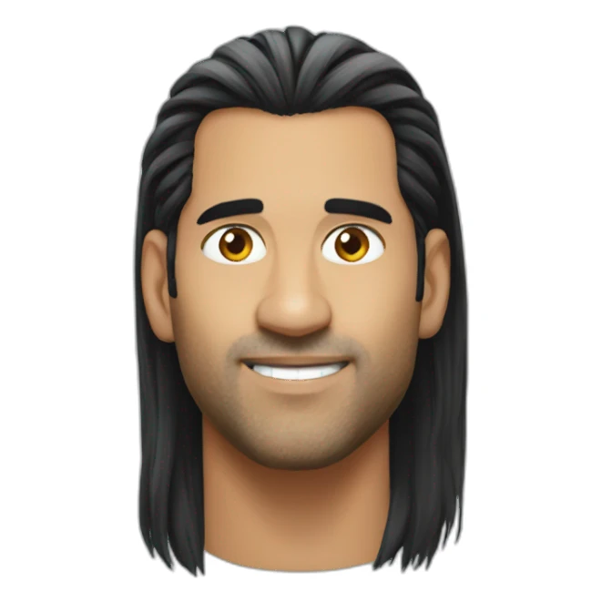 Ms dhoni long hair sticker